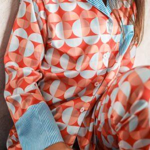 OLGUI SILK CIRCULO NARANJA CELESTE